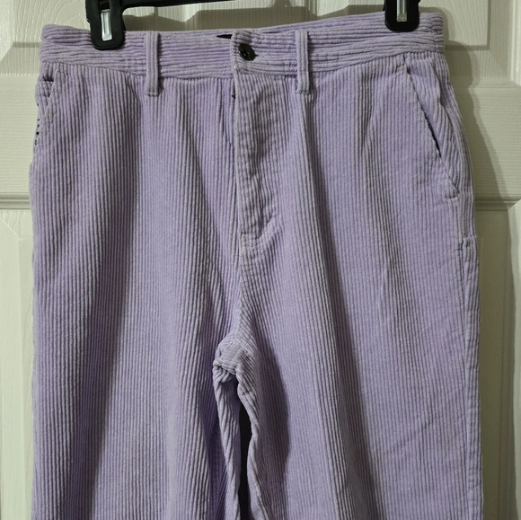 Paterson Wide Leg Lavender Corduroy Skater Pants, Embroidered Back Pocket, EUC! - Picture 3 of 14